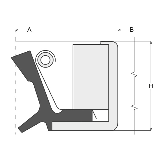 V-ring, Rotary V Ring Seals, Design -VRA, VRS, VRL, VRE, VAX